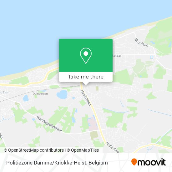 Politiezone Damme/Knokke-Heist map