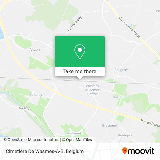 Cimetière De Wasmes-A-B map