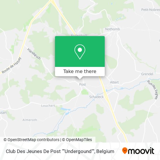 Club Des Jeunes De Post ""Undergound"" map