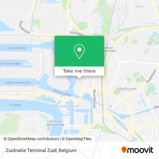 Zuidnatie Terminal Zuid map