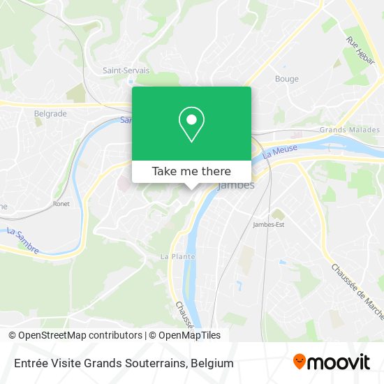 Entrée Visite Grands Souterrains map