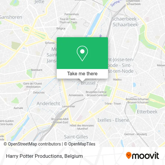 Harry Potter Productions map