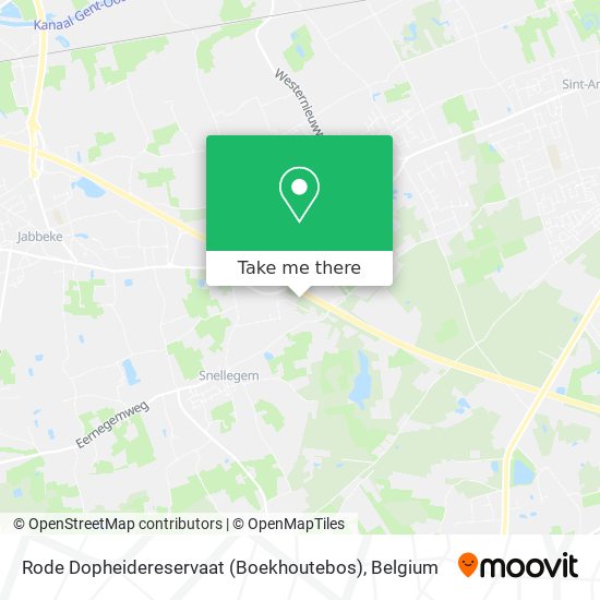 Rode Dopheidereservaat (Boekhoutebos) plan