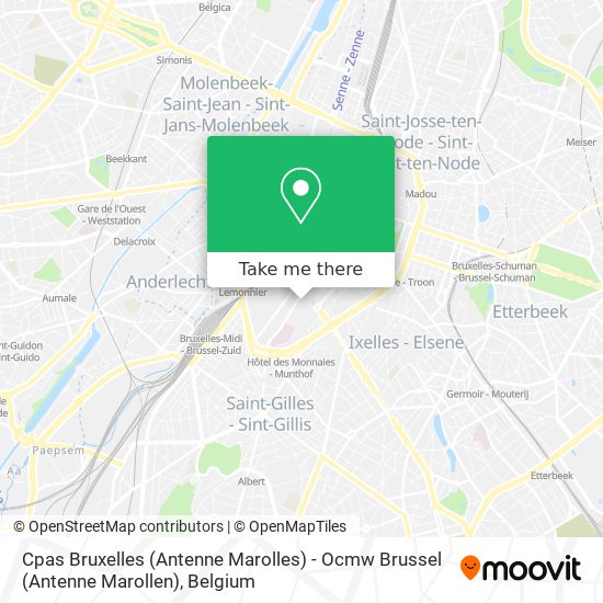 Cpas Bruxelles (Antenne Marolles) - Ocmw Brussel (Antenne Marollen) plan