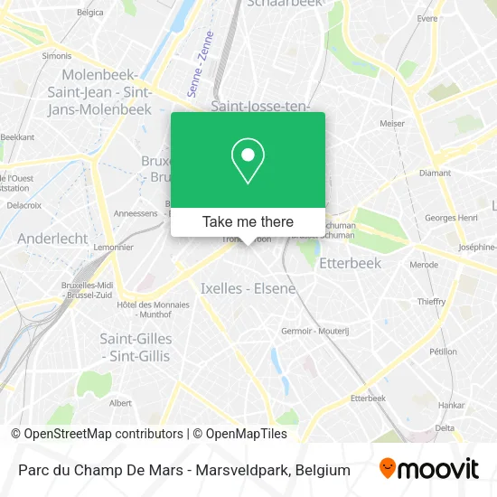 Parc du Champ De Mars - Marsveldpark map