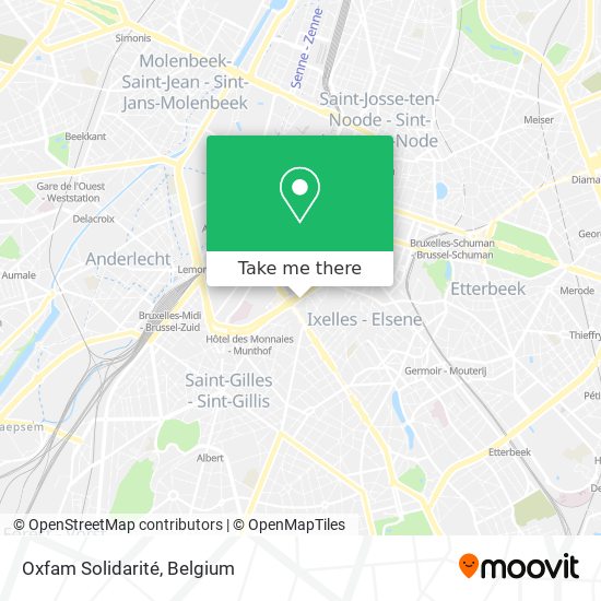 Oxfam Solidarité map