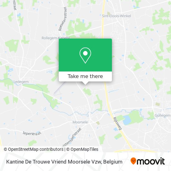 Kantine De Trouwe Vriend Moorsele Vzw plan