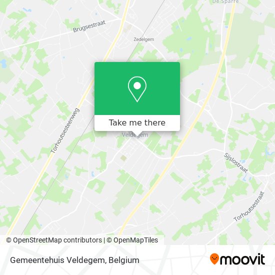 Gemeentehuis Veldegem map
