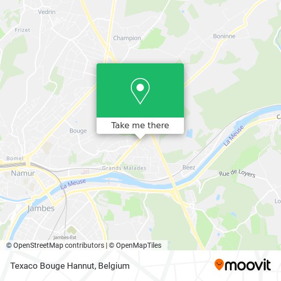 Texaco Bouge Hannut map