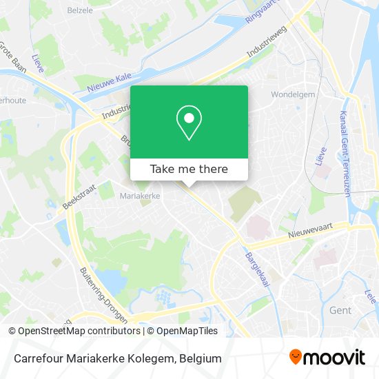 Carrefour Mariakerke Kolegem map