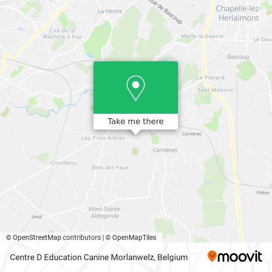 Centre D Education Canine Morlanwelz map