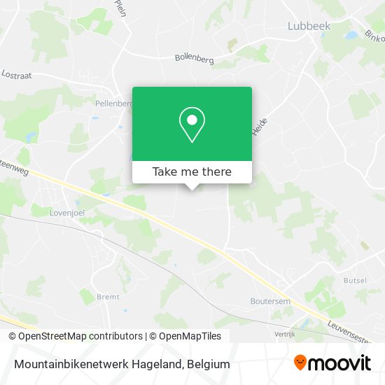 Mountainbikenetwerk Hageland map