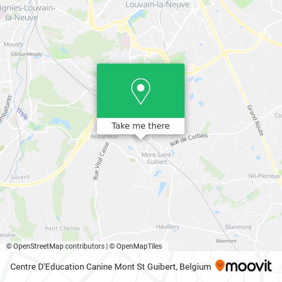 Centre D'Education Canine Mont St Guibert map