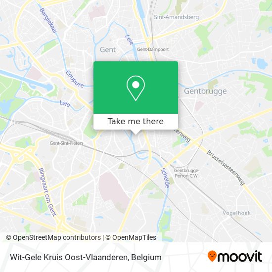 Wit-Gele Kruis Oost-Vlaanderen map