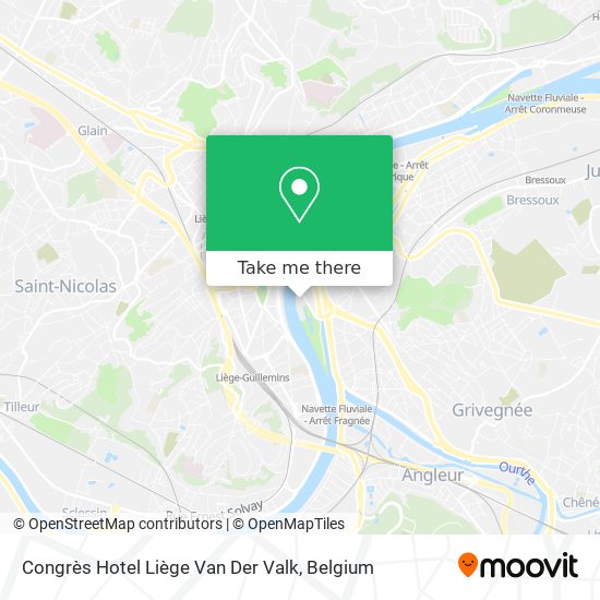 Congrès Hotel Liège Van Der Valk map