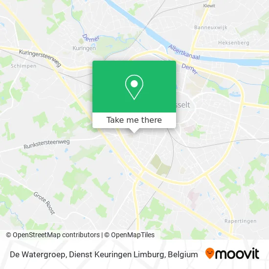 De Watergroep, Dienst Keuringen Limburg map