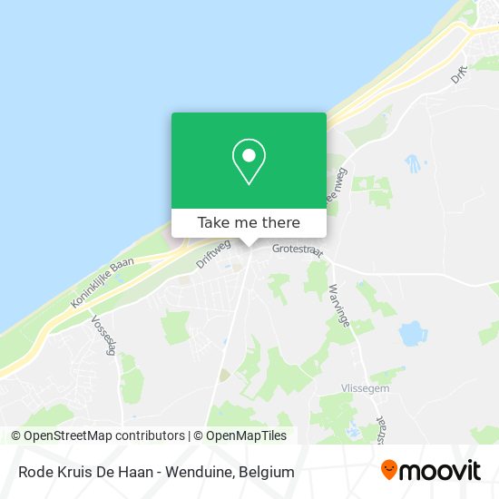 Rode Kruis De Haan - Wenduine map