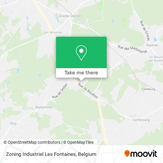 Zoning Industriel Les Fontaines map