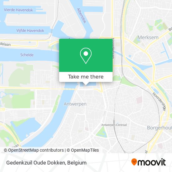 Gedenkzuil Oude Dokken map