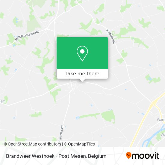 Brandweer Westhoek - Post Mesen map