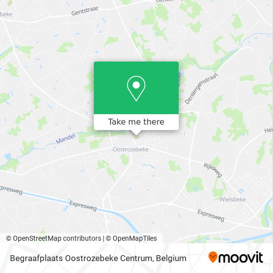 Begraafplaats Oostrozebeke Centrum map