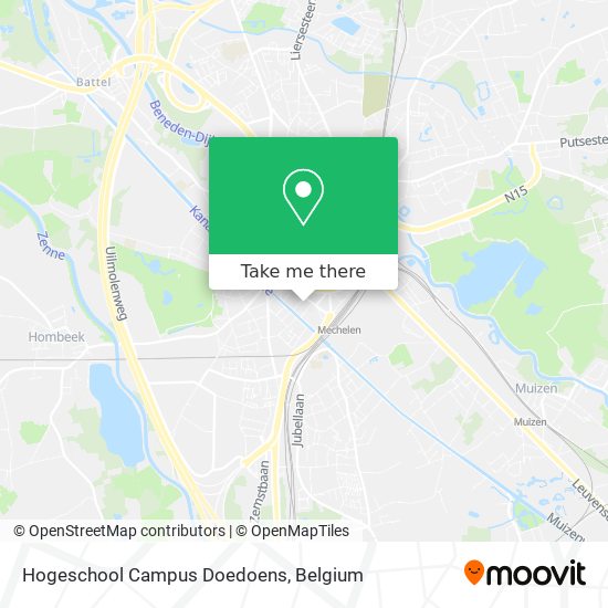 Hogeschool Campus Doedoens map