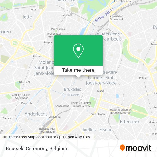 Brussels Ceremony map