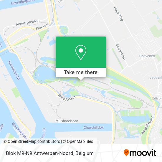 Blok M9-N9 Antwerpen-Noord map