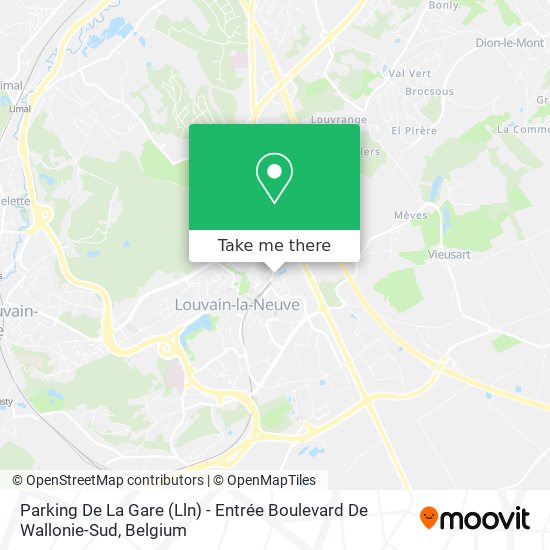 Parking De La Gare (Lln) - Entrée Boulevard De Wallonie-Sud map