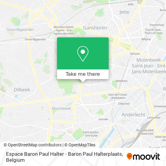 Espace Baron Paul Halter - Baron Paul Halterplaats map