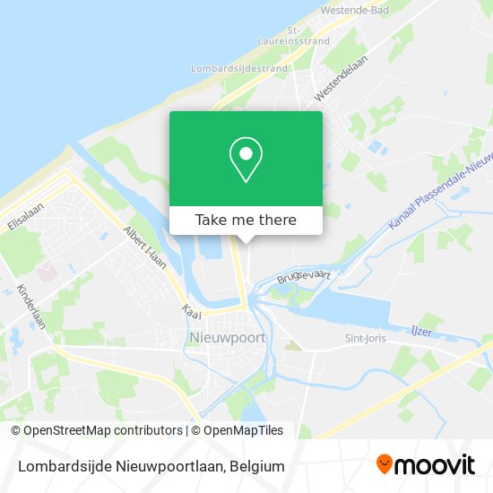 Lombardsijde Nieuwpoortlaan plan