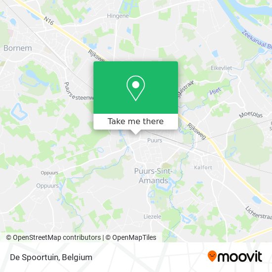 De Spoortuin map