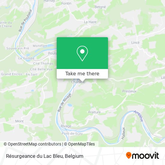 Résurgeance du Lac Bleu map