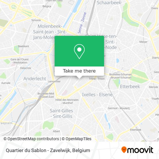 Quartier du Sablon - Zavelwijk map