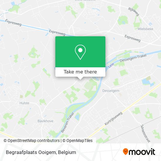 Begraafplaats Ooigem map