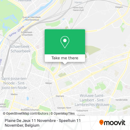 Plaine De Jeux 11 Novembre - Speeltuin 11 November map