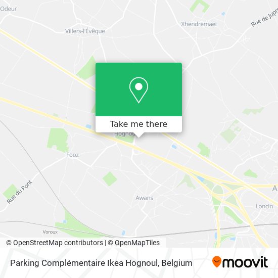 Parking Complémentaire Ikea Hognoul map