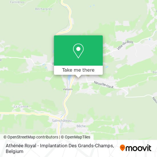 Athénée Royal - Implantation Des Grands-Champs map