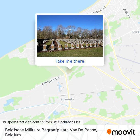 Belgische Militaire Begraafplaats Van De Panne map