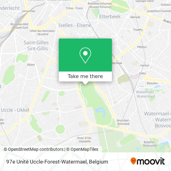 97e Unité Uccle-Forest-Watermael map