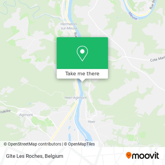 Gîte Les Roches map