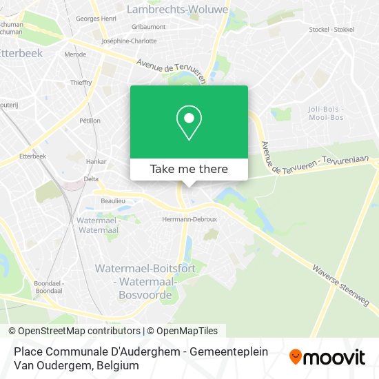 Place Communale D'Auderghem - Gemeenteplein Van Oudergem map