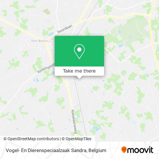 Vogel- En Dierenspeciaalzaak Sandra plan