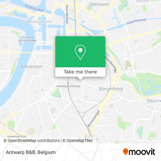 Antwerp B&B map