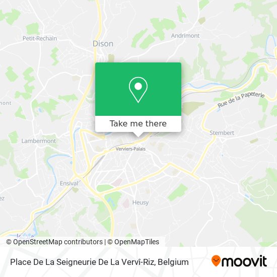 Place De La Seigneurie De La Vervî-Riz map