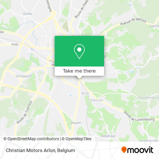 Christian Motors Arlon map
