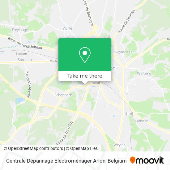 Centrale Dépannage Electroménager Arlon plan