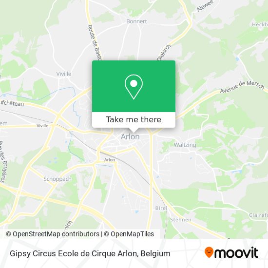 Gipsy Circus Ecole de Cirque Arlon plan