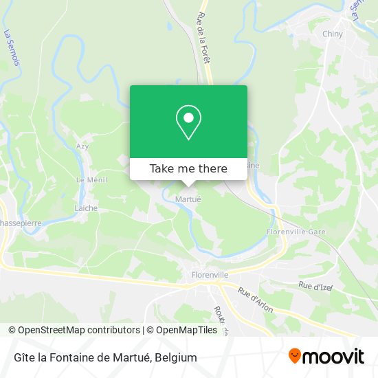 Gîte la Fontaine de Martué map
