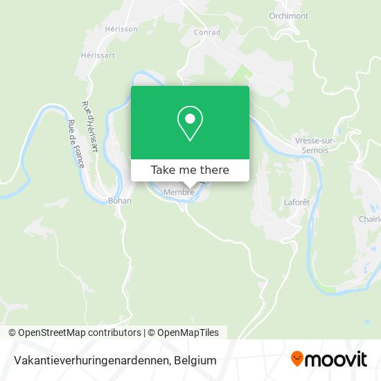 Vakantieverhuringenardennen map